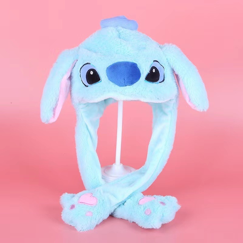 Chapéu de Coelho Luminoso Stitch Chapéu de Orelhas Móveis Chapéu de Coelho Luminoso Chapéu de Airbag