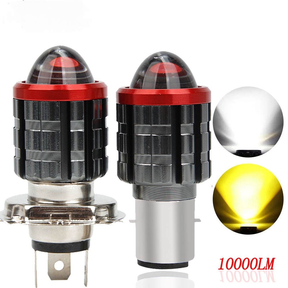 H4 LED Para Triciclos De Scooter De Motocicleta Branco Amarelo Feixe Alto E Baixo