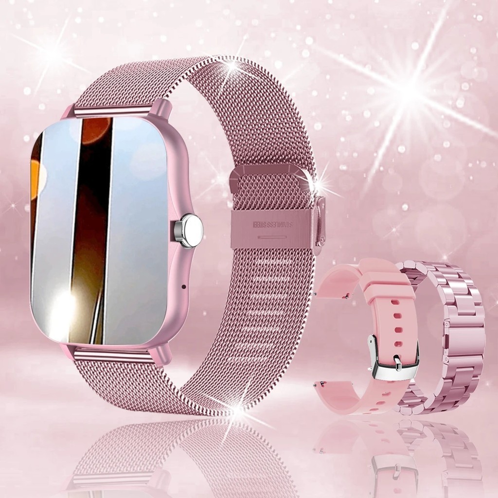 3pcs/2pcs/1pc alça Huawei Smartwatch Square Relógio Mulher Homem Discagem Por Toque Chamadas Música
