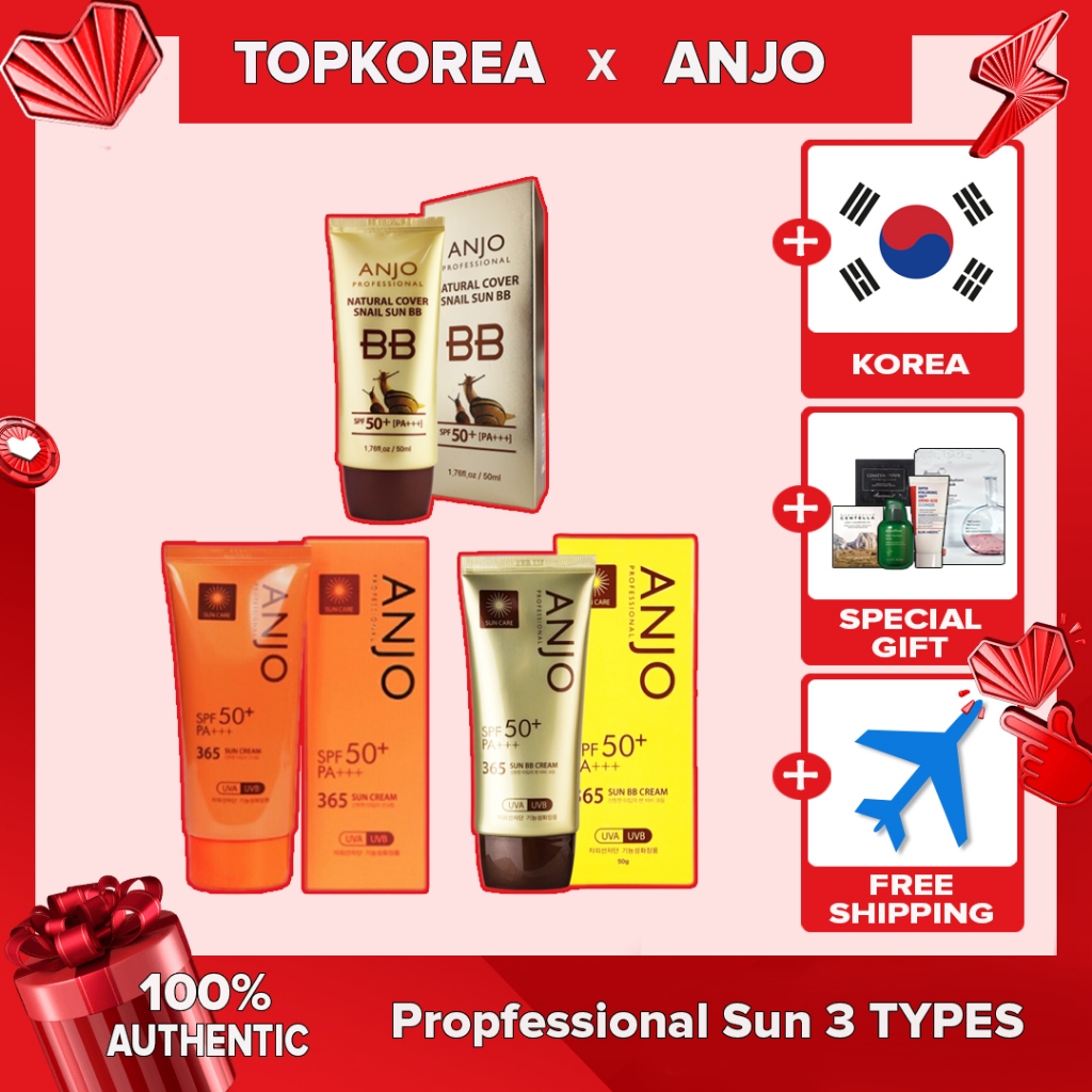 Anjo Propfessional 365 Creme Solar 70g/Natural Cover Snail Sun BB 50g/365 TOPKOREA Envio Da Coréia