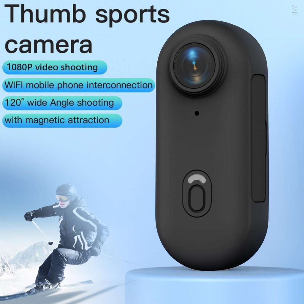 Câmera de Ação 1080P WiFi à Prova Dágua 30M Mini Câmera Esportiva com Lente Grande Angular 120° Puls