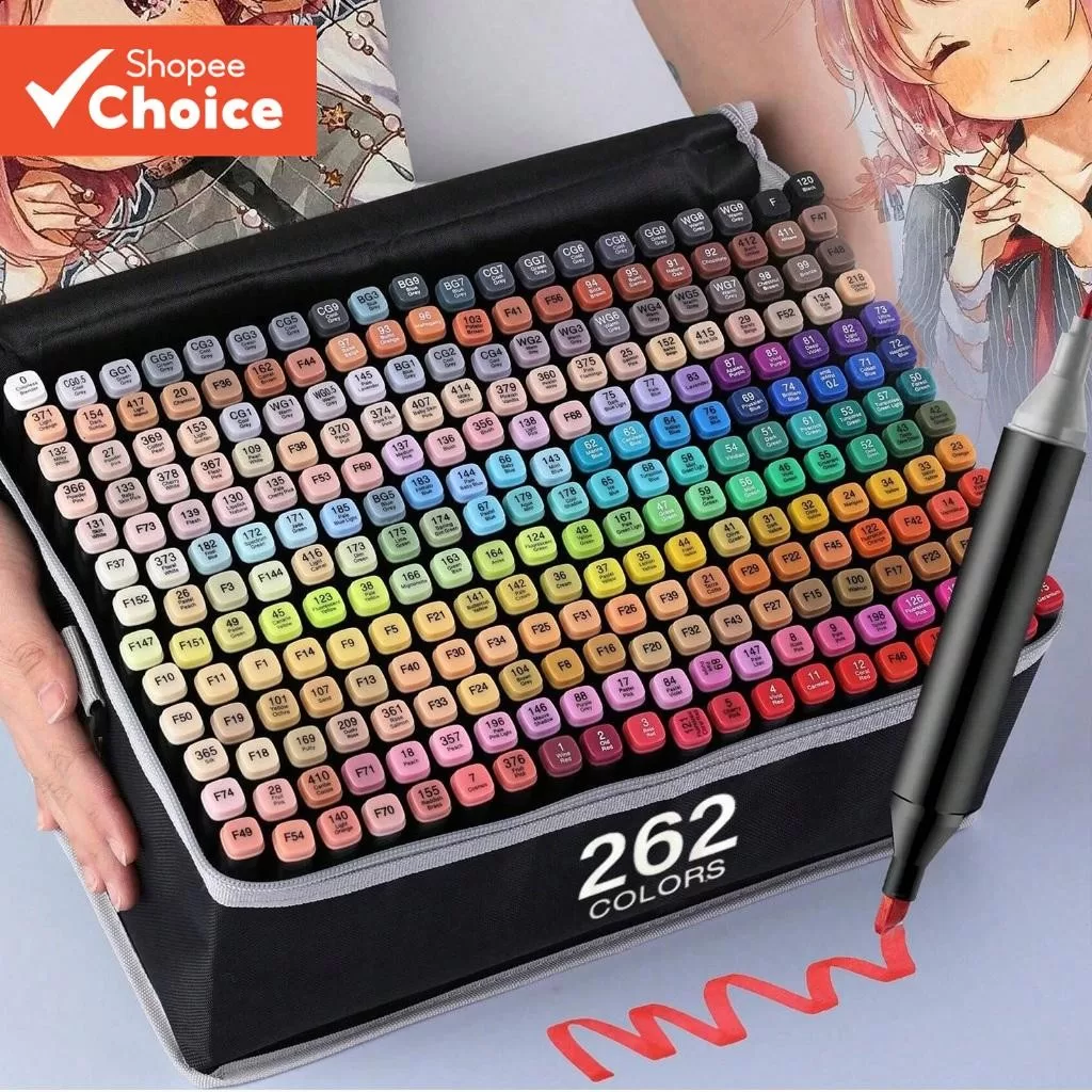 12  168PCS Conjunto De Marcadores De Álcool De Ponta Dupla Canetas De Esboço De Arte Permanente Para