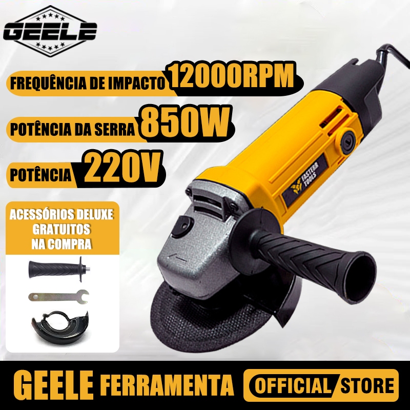 Esmerilhadeira Lixadeira Angular 850w 115mm 50/60HZ 12000rpm Arstheco