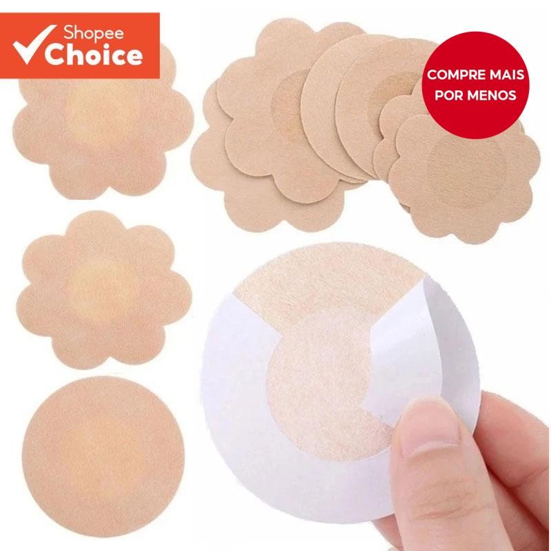 Adesivos De Cobertura De Mamilo Invisível Descartáveis 100 Unidades-Pastéis De Peito Não Tecidos , R