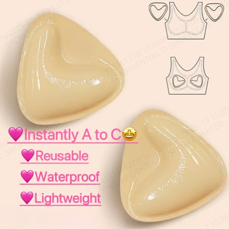 Almofadas Adesivas para os Seios – Nude, Elevadas e Aumentadas para Copo A-C | Invisíveis e Respirat