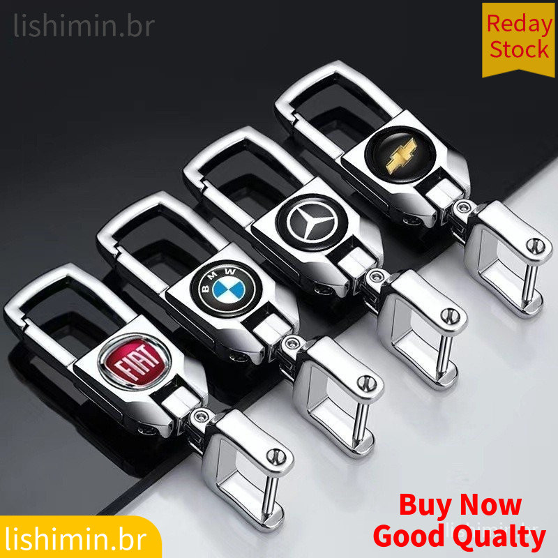 Universal 360 ° Girar Chaveiro De Carro Em metal 3D