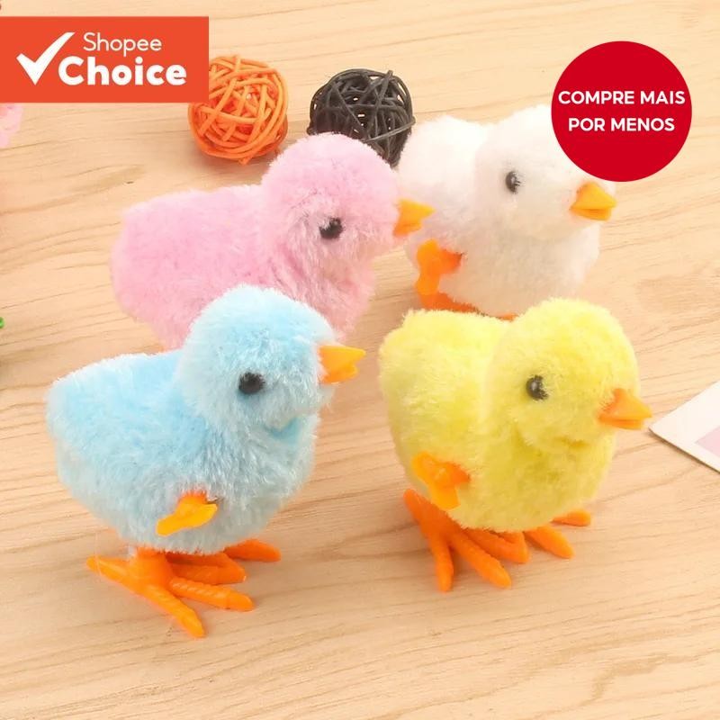 5 Peças De Brinquedos Para Pintinhos Saltitantes-Pelúcia De Corda Crianças , Chá De Bebê E Lembranci