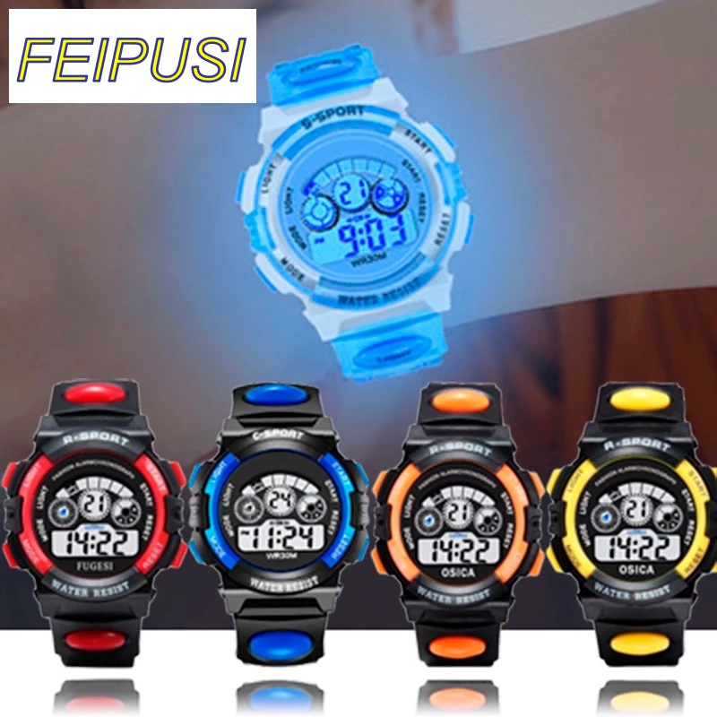 Relógio LED Infantil À Prova Dágua Para Crianças , Meninos E Meninas Com Display Multifuncional Lumi