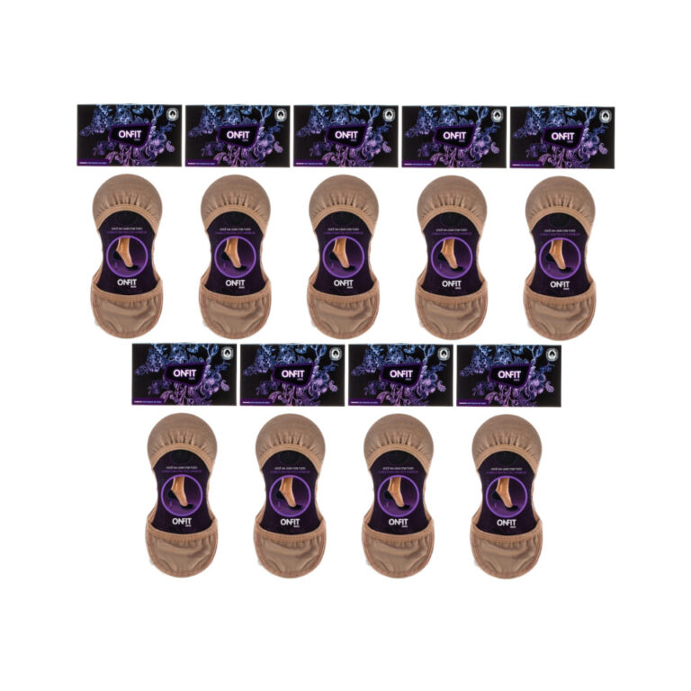 KIT MEIAS ONFIT MINI 9 PARES ALGODÃO NUDE BEGE TA
