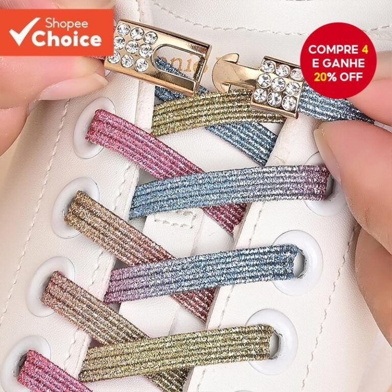 Par de Sapatos com Fivela e Pérola Diamante Elast