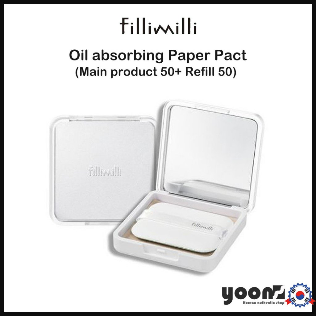 [Fillimilli] Pacto De Papel Absorvente De Óleo (50 Folhas Principais + Recarga) _da Coreia