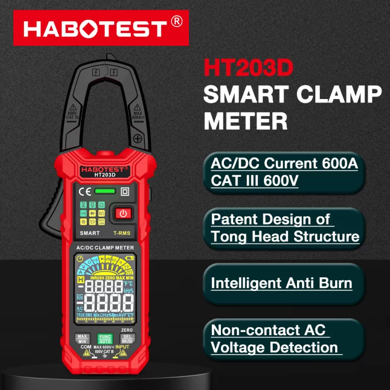 HABOTEST HT203D amperímetro digital 600V/600A AC/