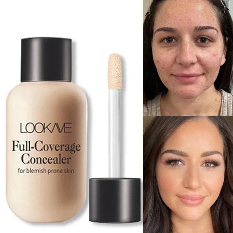 12ML Base Líquida Fosco Liso Longo Desgaste Cobertura Completa Acne Em Círculo Escuro Mancha De Lisa