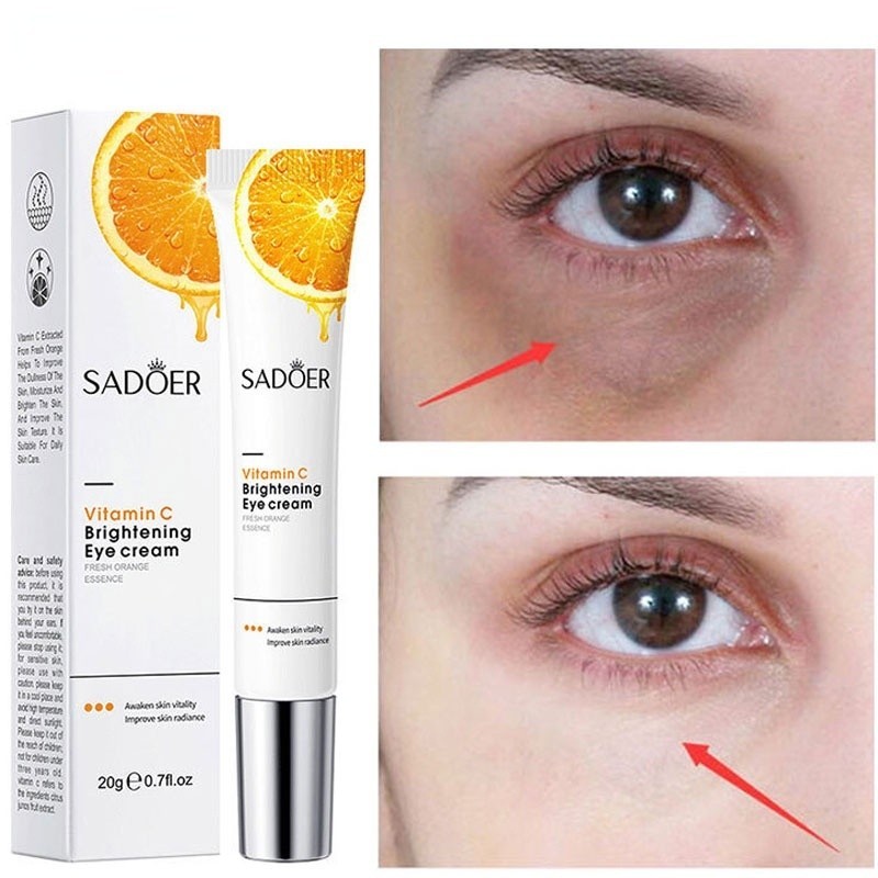 Vitamina C Remover Círculos Escuros Creme Oftálmico Anti-Rugas Massagem Firmeza Instantânea Reparo B