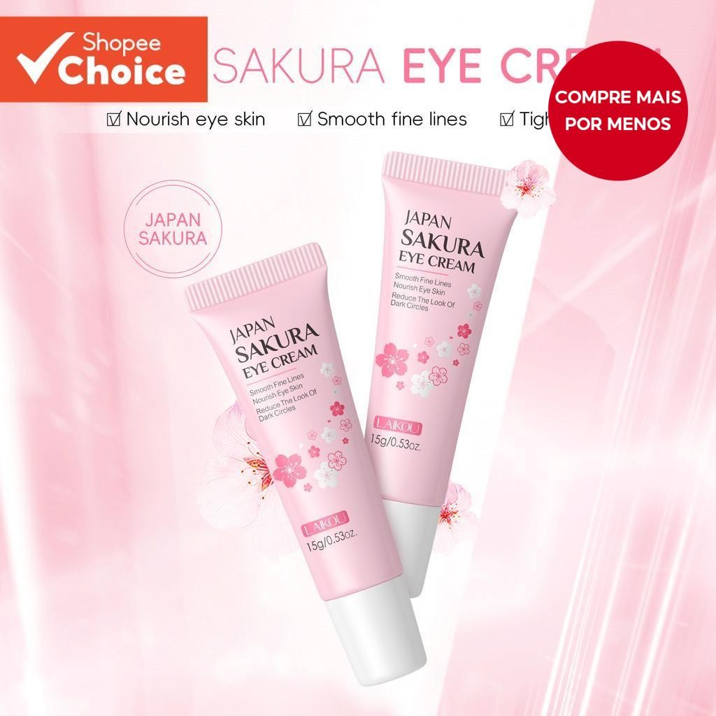 LAIKOU Japão Sakura Creme Para Os Olhos Soro Anti-Rugas Um Removedor De Envelhecimento Olheiras Cuid