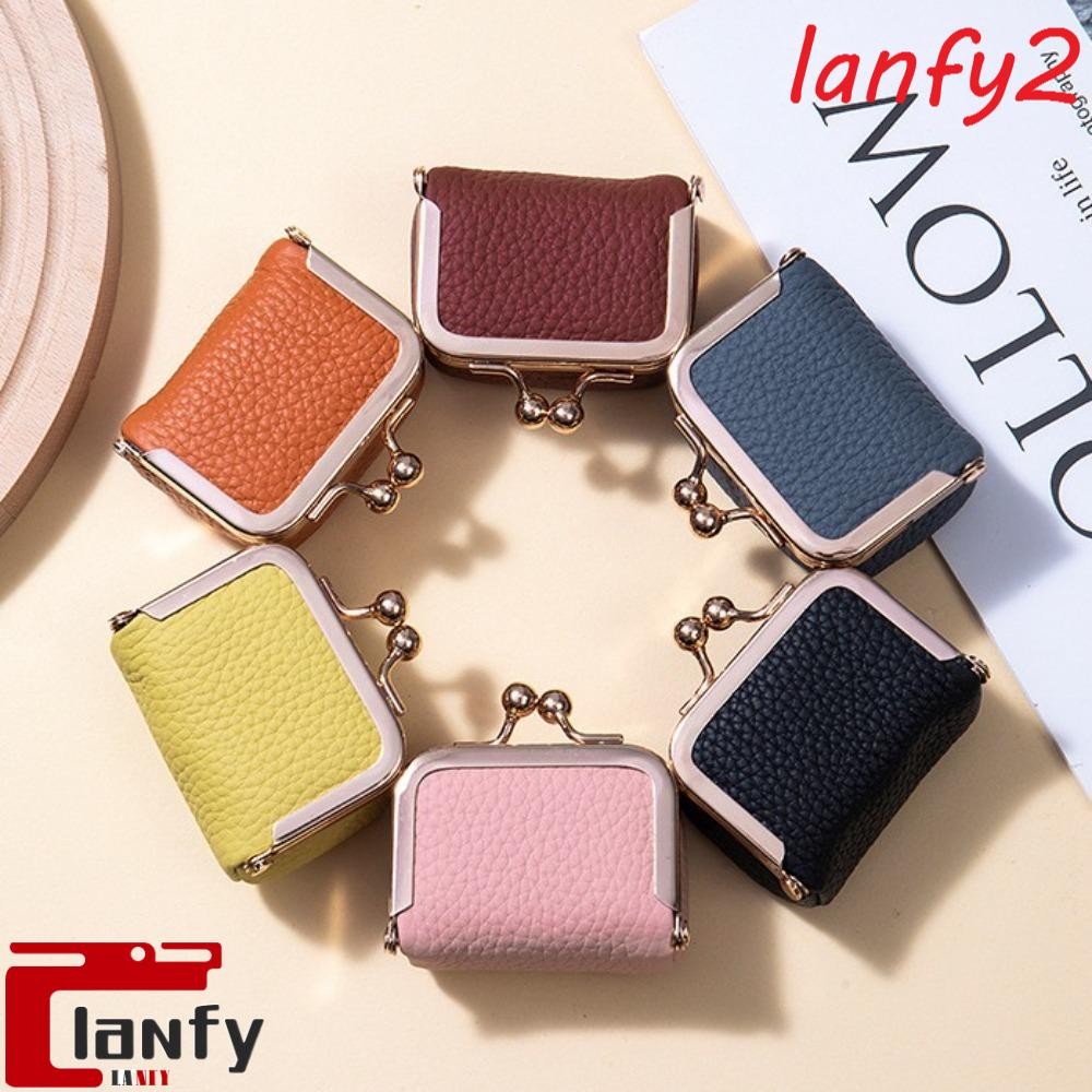 LANFY Bolsa De Joias De Couro , Pequena Quadrada PU Para Troca De Beijo , Mini Armazenamento Luxuosa