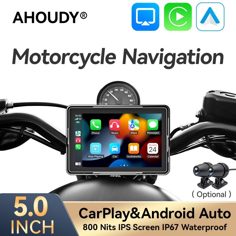 VENBES 5 Polegadas Portátil À Prova Dágua para Motocicleta MP5 Carplay Android Auto Bluetooth