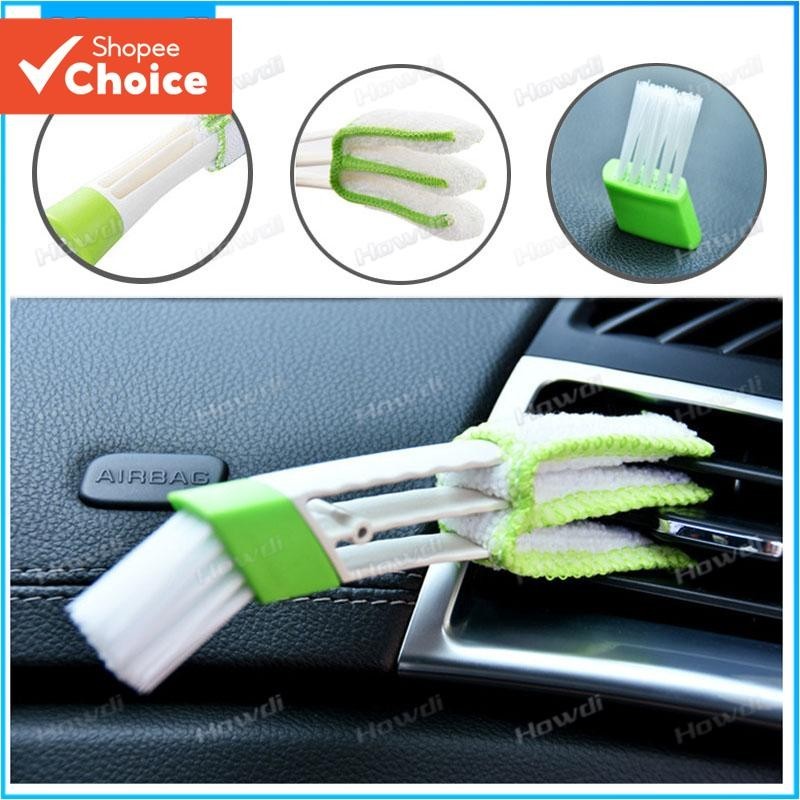 1pcs Double Slider Car Carro Deslizante Ar Condicionado Ferramenta De Limpeza Da Saída Escova Multiu