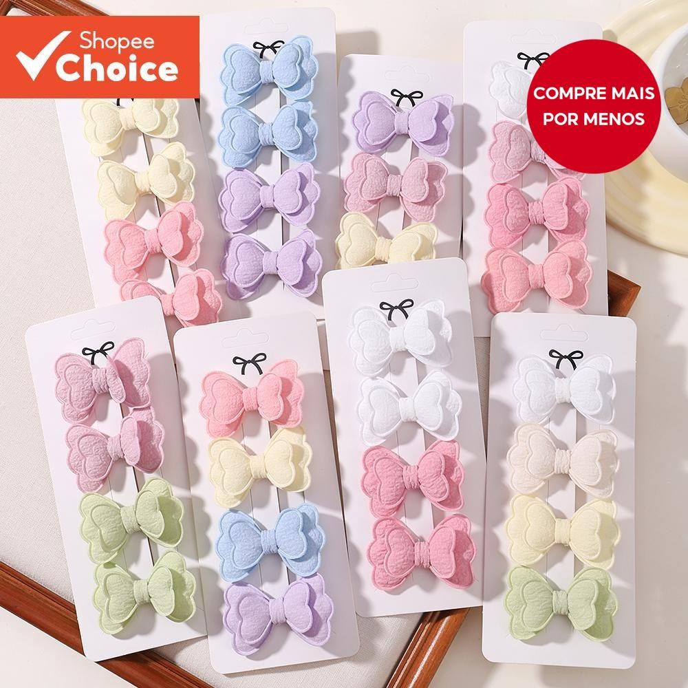 Bebê Menina 4 Pçs/Setlaços De Cabelo Conjunto Artesanal Boutique Grampos Para Crianças Acessórios De