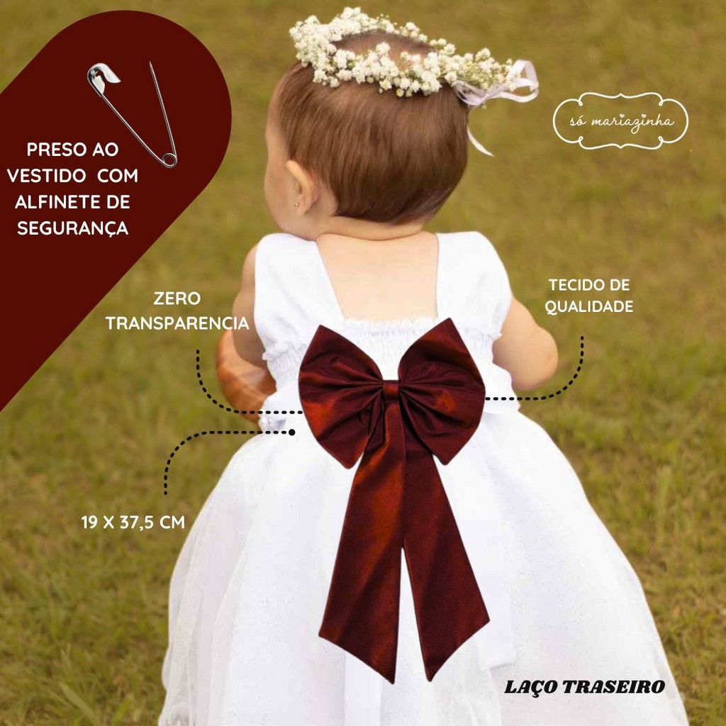 Laço TERRACOTA Para Vestido Decoração Acessório De Vestido De Festa Em Tafeta tamanho unico REF4205