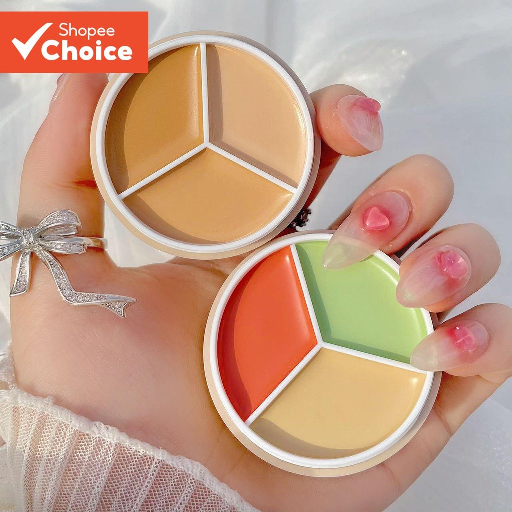 Corretivo de Três Cores para Marcas de Acne e Olheiras com Cobertura Reparadora
