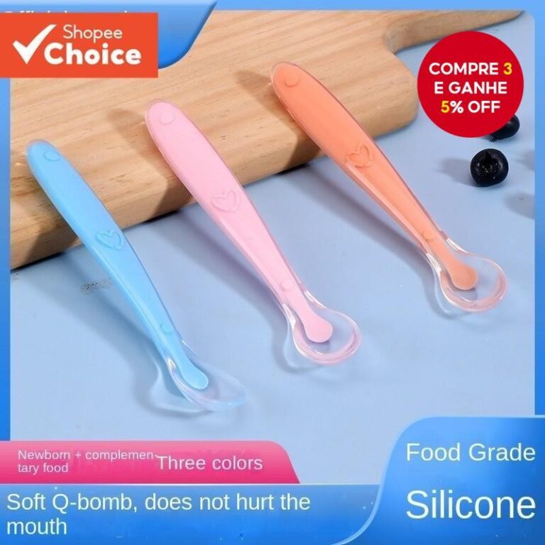 Colher De Treinamento De Silicone-Utensílio De Al