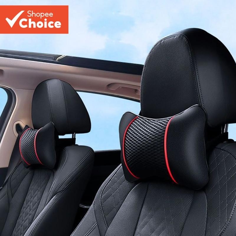 Almofada Para O Pescoço Do Carro De Couro Respirável A Cabeça Acessórios