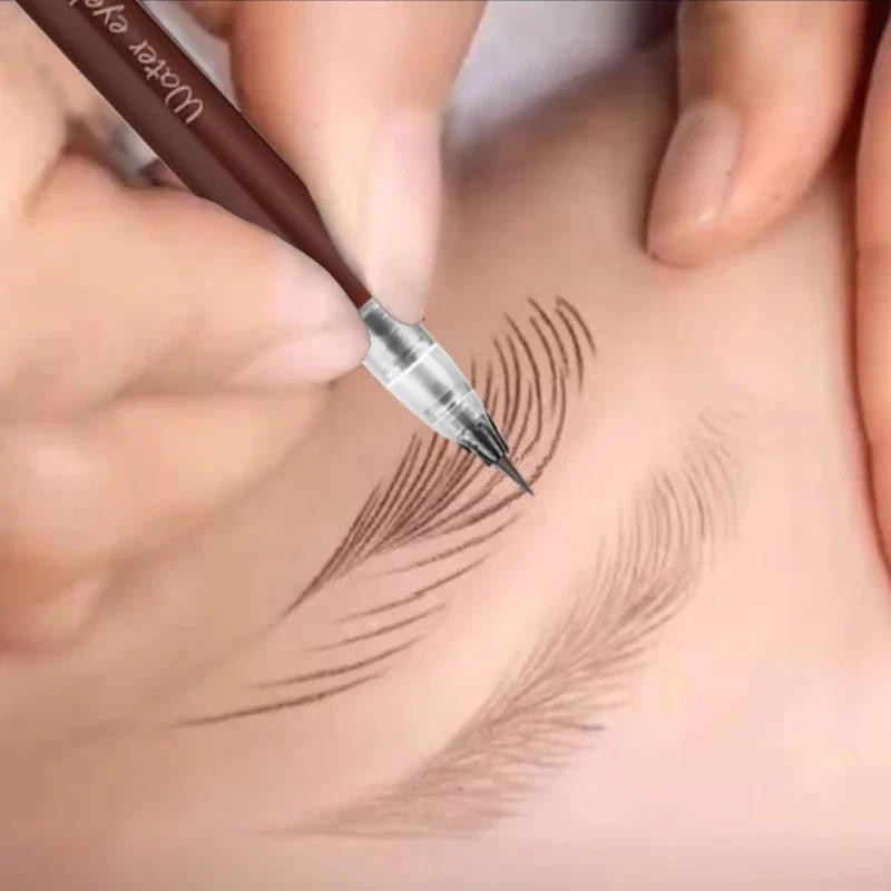 Lápis Para Sobrancelhas Ultra-Fino Esboço Sombra Deitado Líquido Colorfast À Prova Dágua