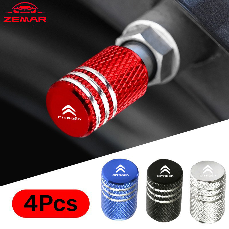 4Pcs Citroen Tampas De Válvulas Para Pneus De Bicicleta Automotiva Peças Metálicas Impressas Logotip