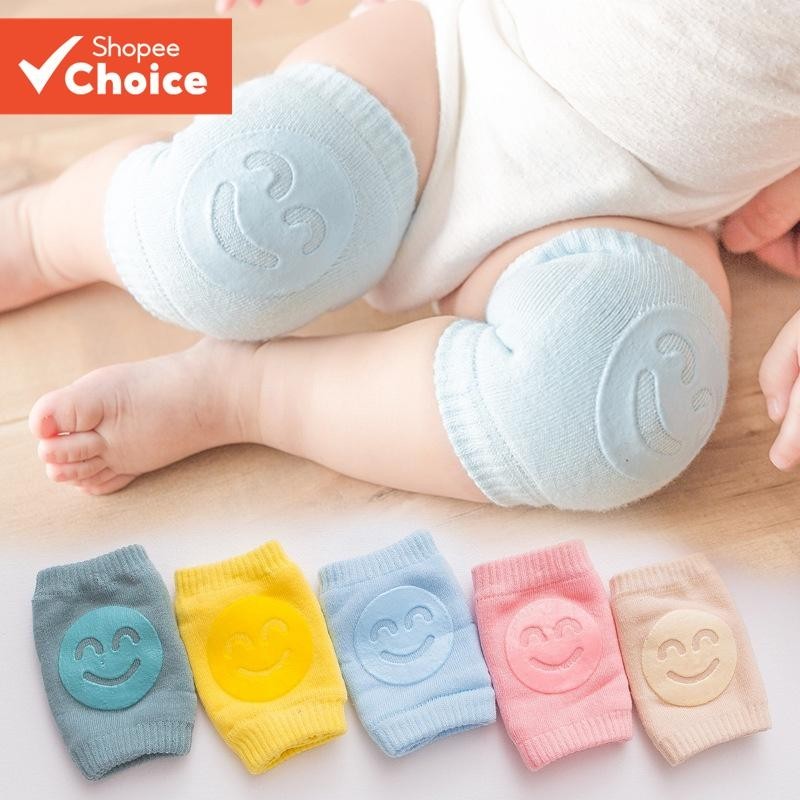 Joelheiras E Protetores De Cotovelo Para Bebês Crianças Engatinhando-Design Macio De Rosto Sorrident