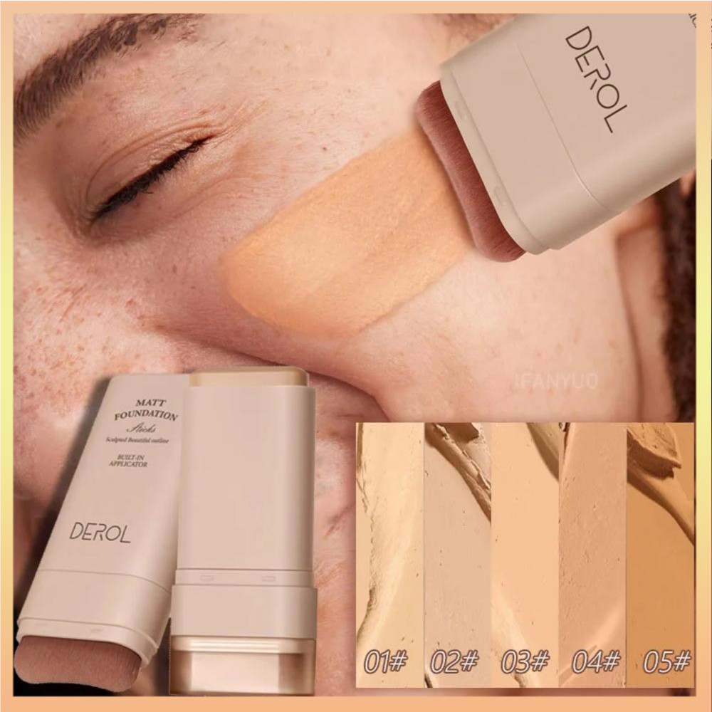 5Color Matte Foundation Cream Stick Creme Em Bastão À Prova Dágua Base De Cobertura De Controle De Ó