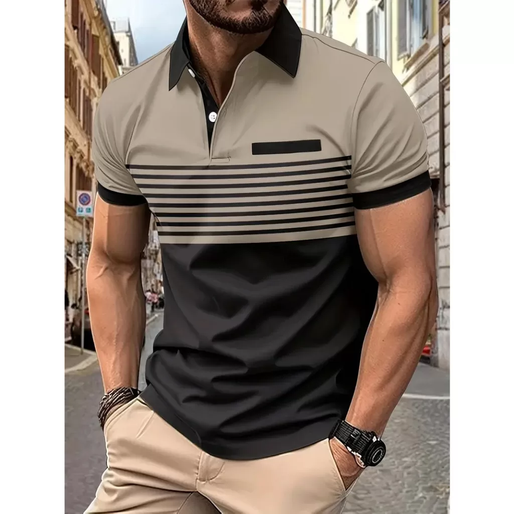 2024 Summer New Mens Casual Polo Shirts Hot Selling Loose Street Fashion De Tamanho Grande