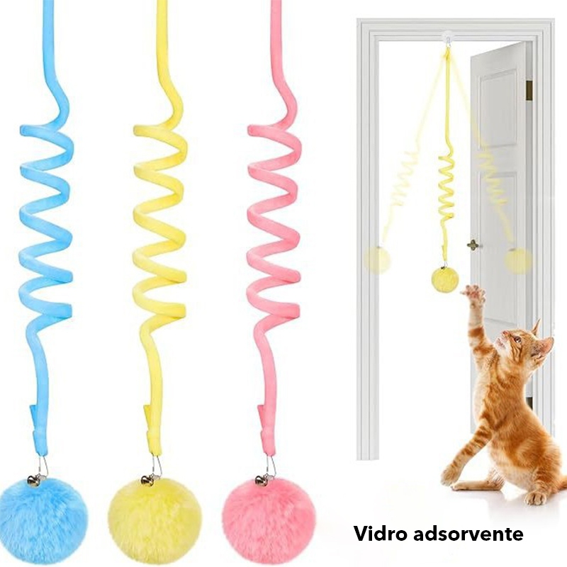 Sino E Corda De Brinquedo Interativo Para Gatos Pendurar Na Porta Do Teto Antes De Estressar , Exerc