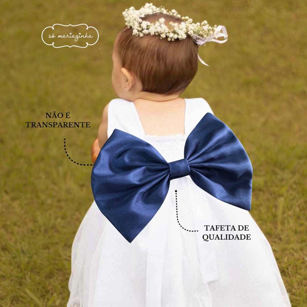 Laço Estruturado Traseiro acessorio para vestido  AZUL MARINHO REF4204