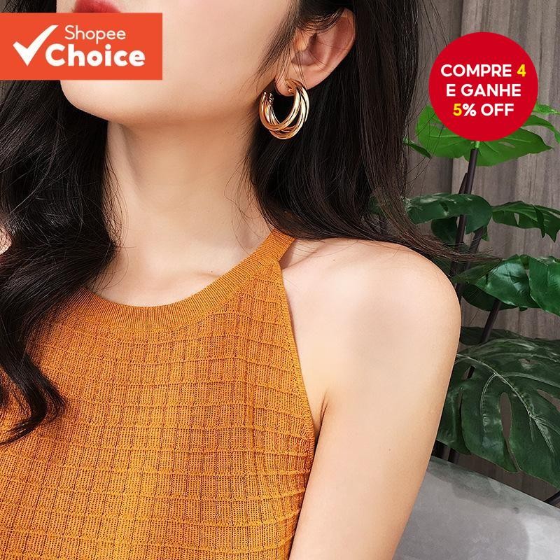 Francês Retro C Forma Multi Camada Brincos Moda Feminina Jóias Requintadas