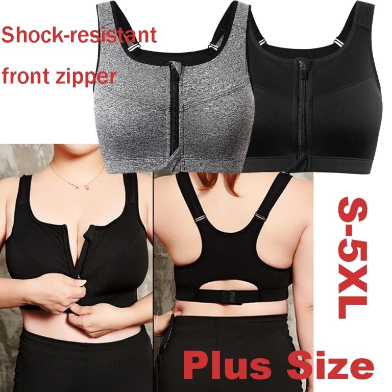 Top 5xl Sutiã Esportivo Feminino Grande Com Zípe