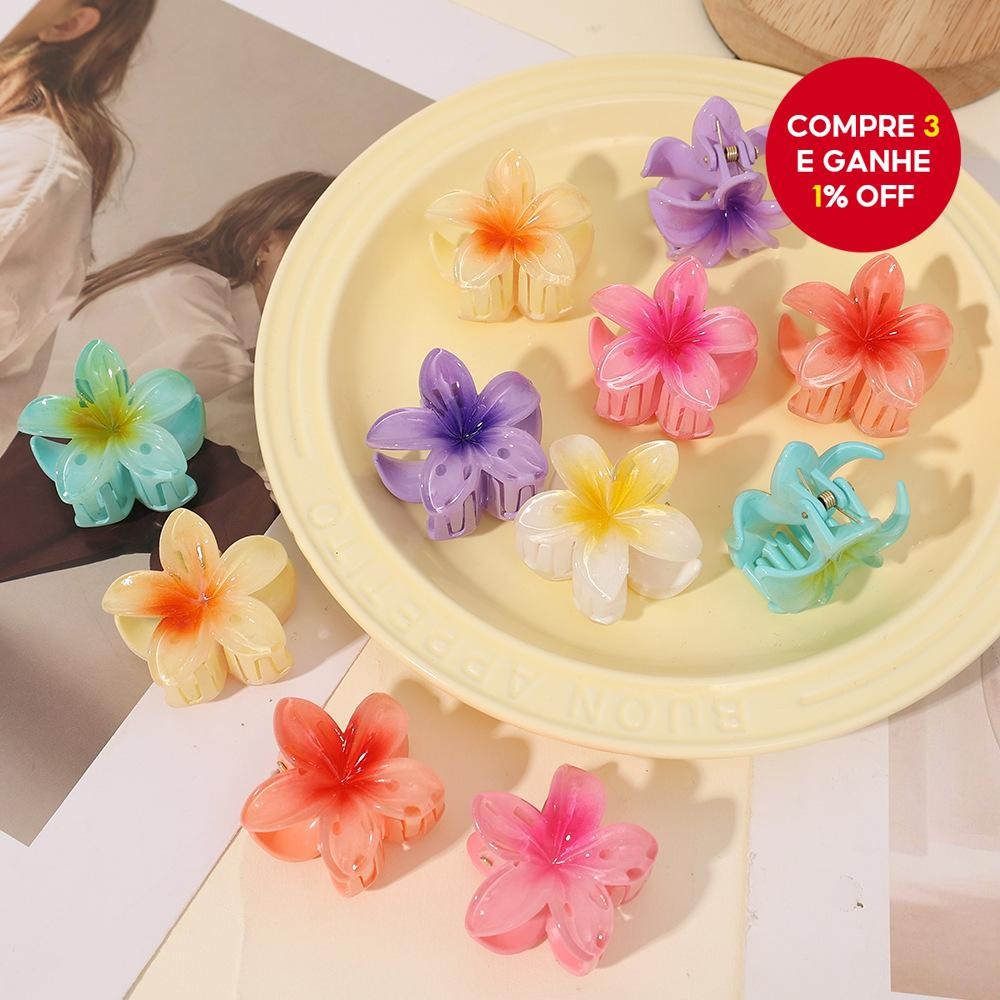 Novo Pequeno Flor Grampo De Cabelo Bougainvillea Tubarão Garra Acessórios Elegantes Gradiente Plumer