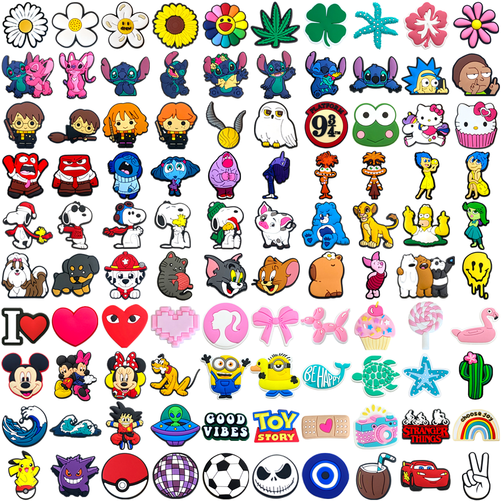 MEIDJ Encantos De Sapato 100 Estilo De Decorações Acessórios De PVC Com Botões