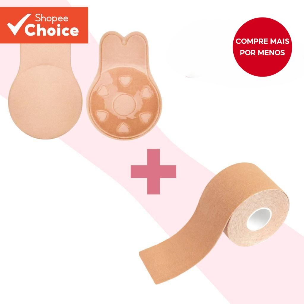 Kit Intensificador De Seios De 2 Peças-Sutiã Pegajoso + Almofadas Push-Up , Levanta E Dá Forma Em Qu