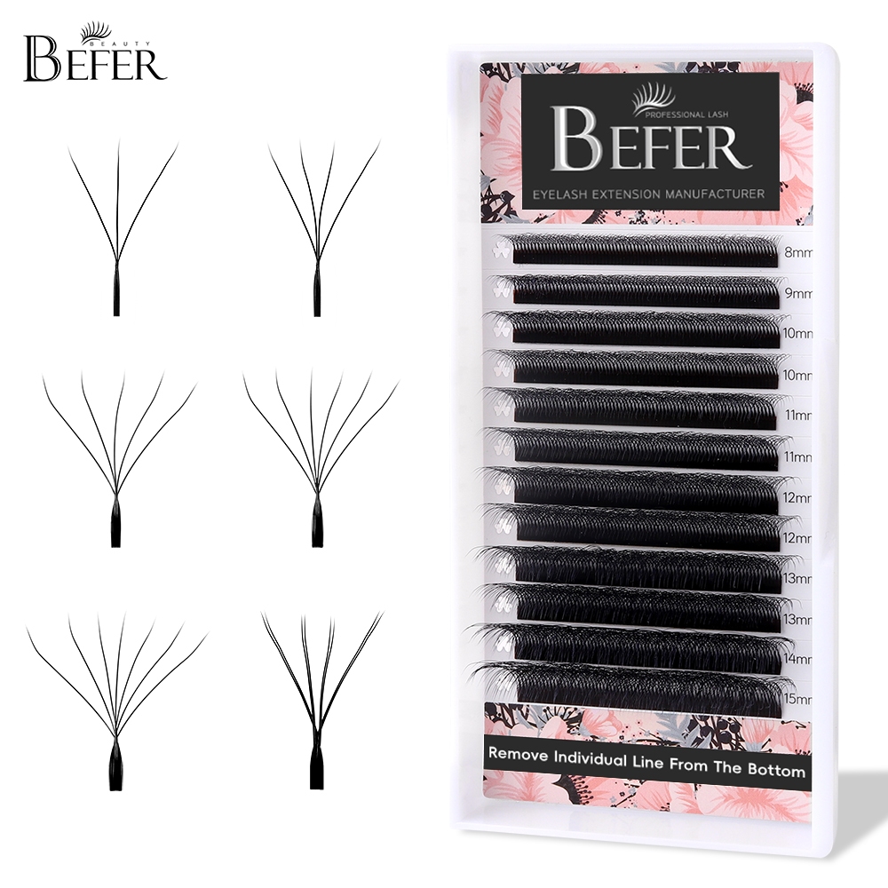 Befer Beauty Cilios 3D/4D/5D/6DW Extensão De Cílios Em Forma De Fibras Tecnológicas Extensões