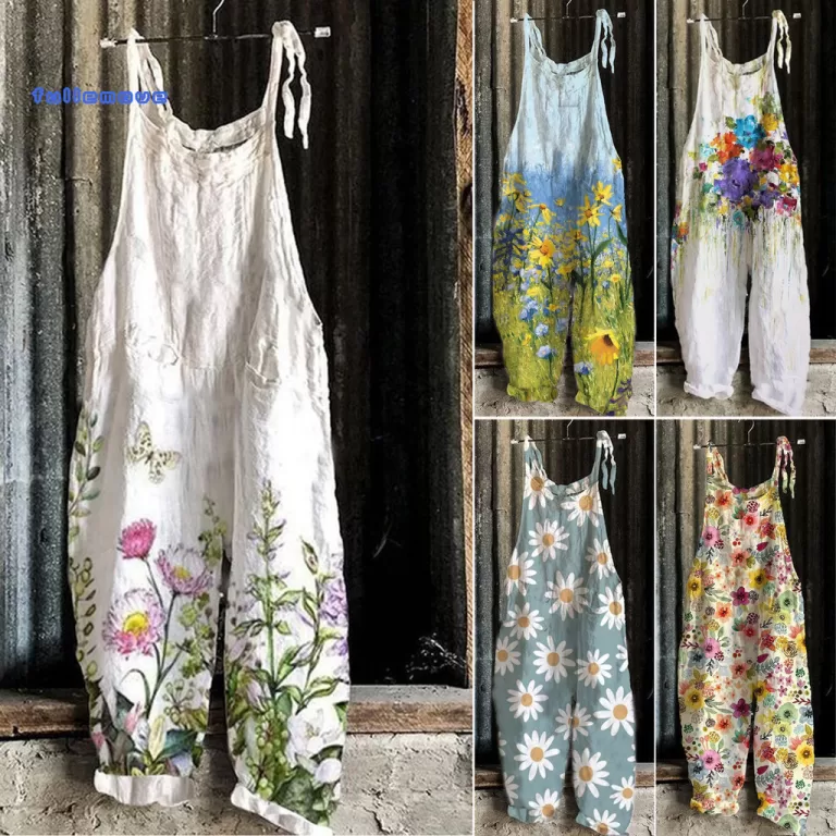 Macacão Feminino FUW Com Estampa Floral , Perna L