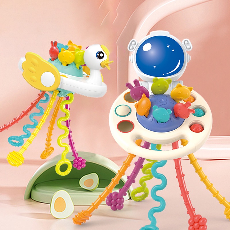 Brinquedo De Dentição De Bebê-Corda Sensorial Montessori Silicone Mastigável Desenvolvimento Recém-N