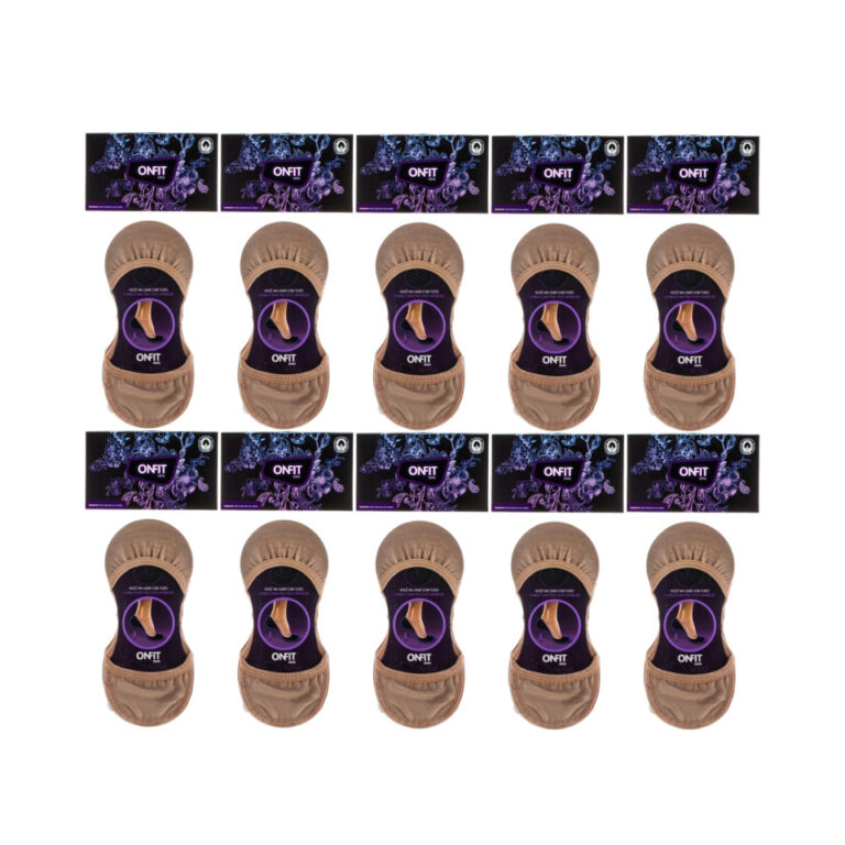 KIT MEIAS ONFIT MINI 10 PARES ALGODÃO NUDE BEGE T