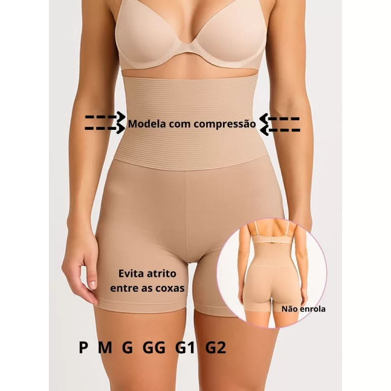 Short Cinta Modeladora Segura Barriga Bermuda Aná