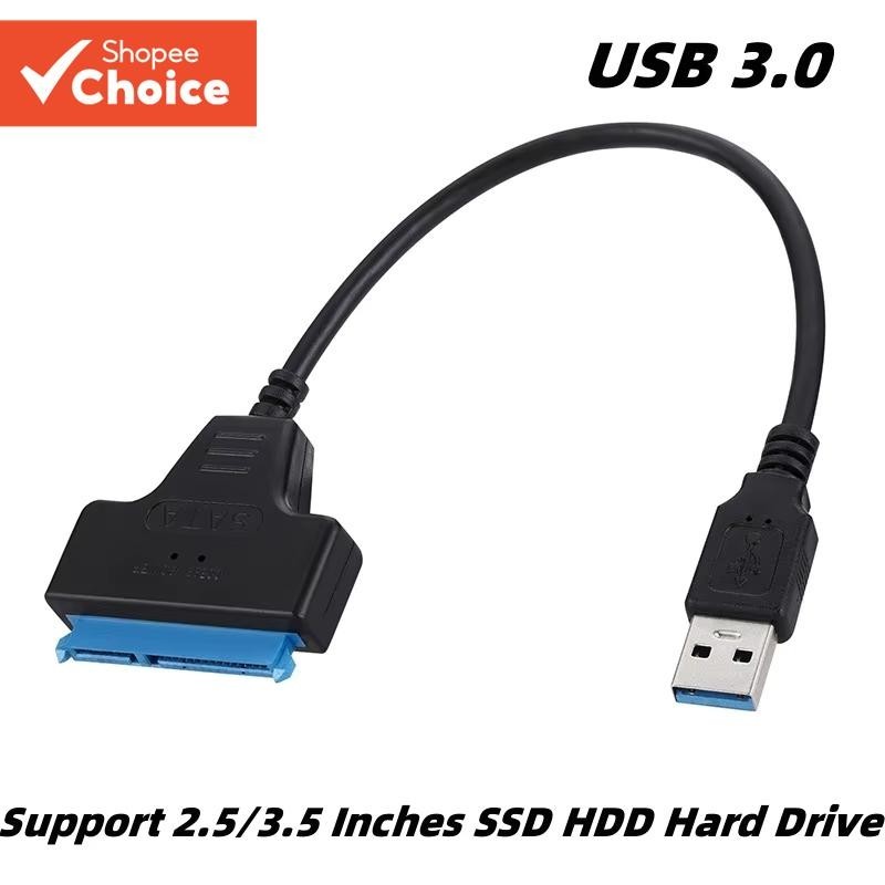 Cabo Adaptador USB3.0 Para SATA Com Suporte Disco Rígido Externo HDD SSD De 2.5 Polegadas 22 Pinos