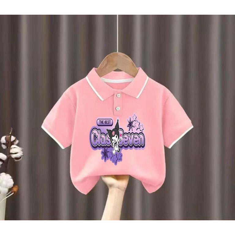 2025 Camisa Polo Kuromi Cartoon Para Meninas Elega