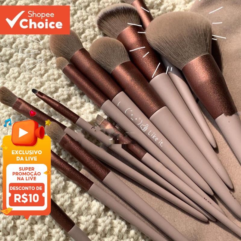 Conjunto De Pincéis De Maquiagem Macios De 13 Unidades , Presente Portátil De Feriado Para Viagem Mu
