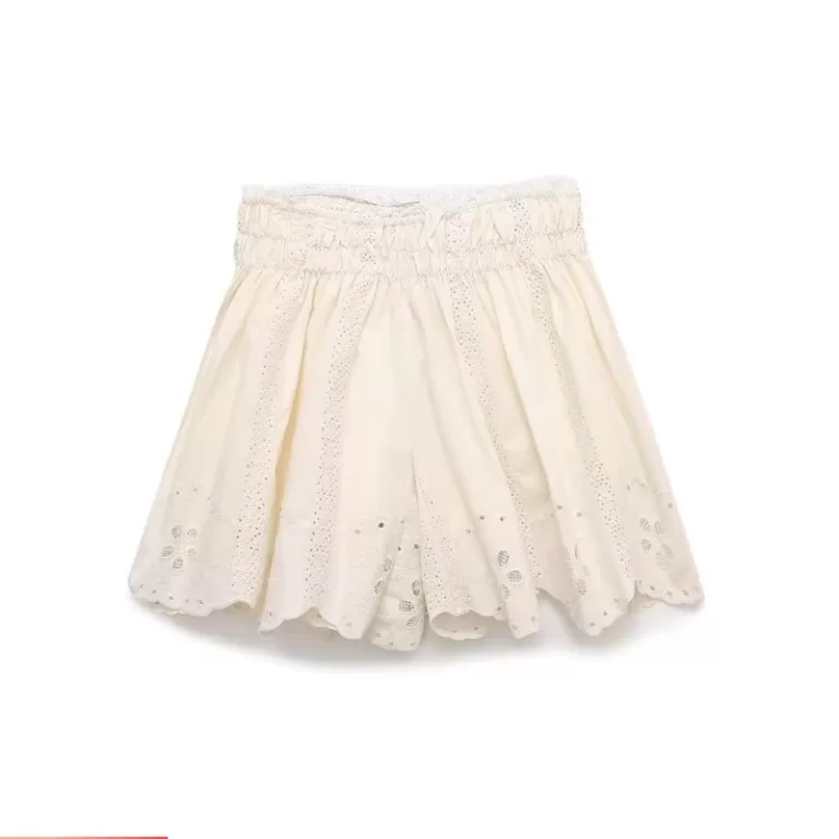 Novas Culottes casuais bordados estilo europeu ame
