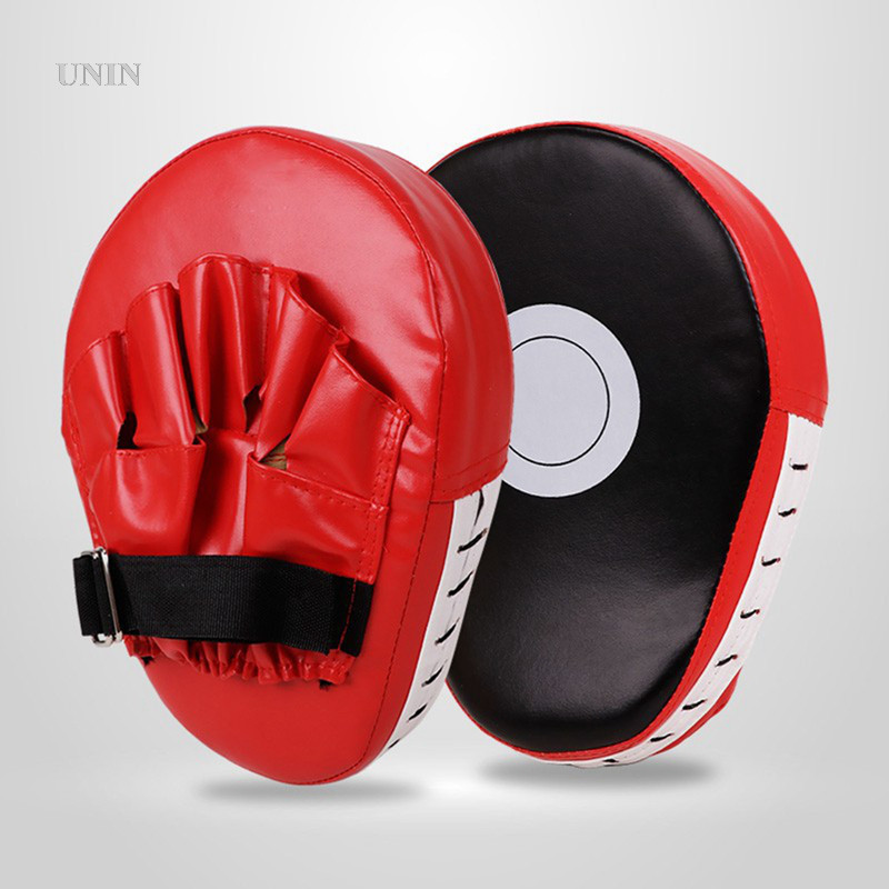 UNIN 1PC Boxe De Treinamento Mitts Pad De Punch Proteção Pu De Couro Punching Mitt Fight Ajustável M