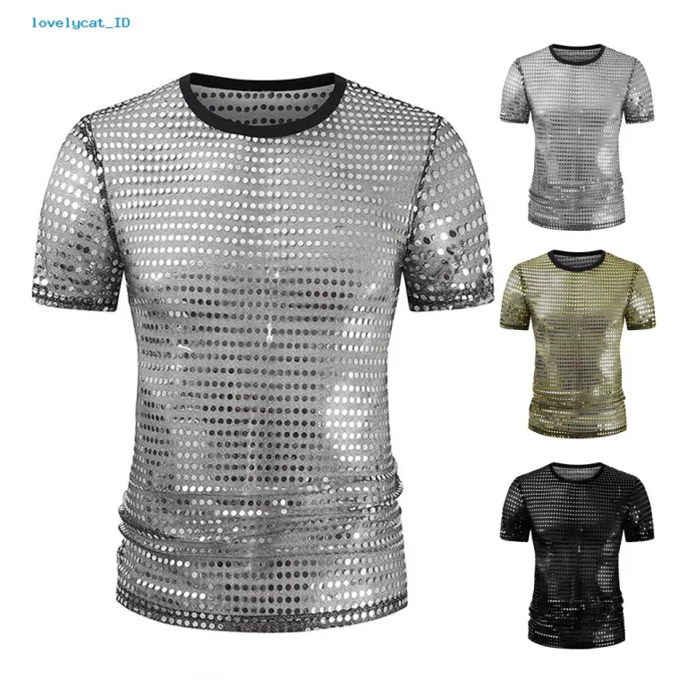 Camiseta Masculina Com Lantejoulas LOM Sparkling D